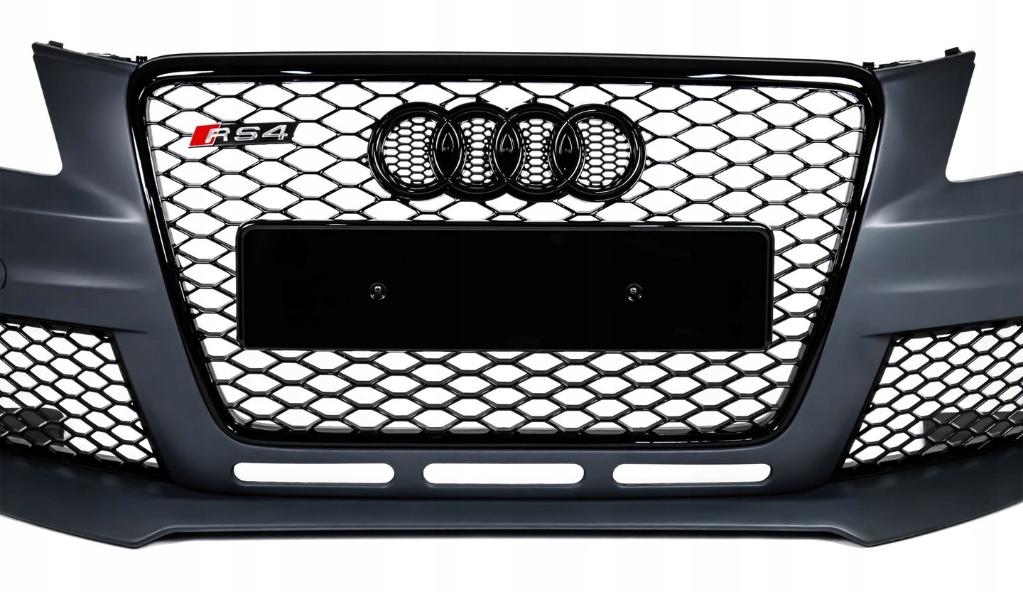 Bumper Audi A4 2008-2011 B8 Pre-Facelift RS4 Black Quattro Style