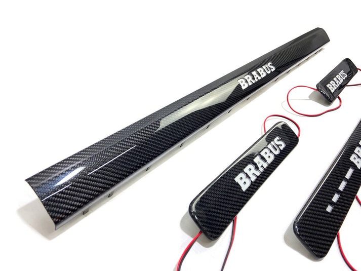 Mercedes Brabus W463A W464 G Wagon Carbon Door Sills LED Illuminated 5 pcs