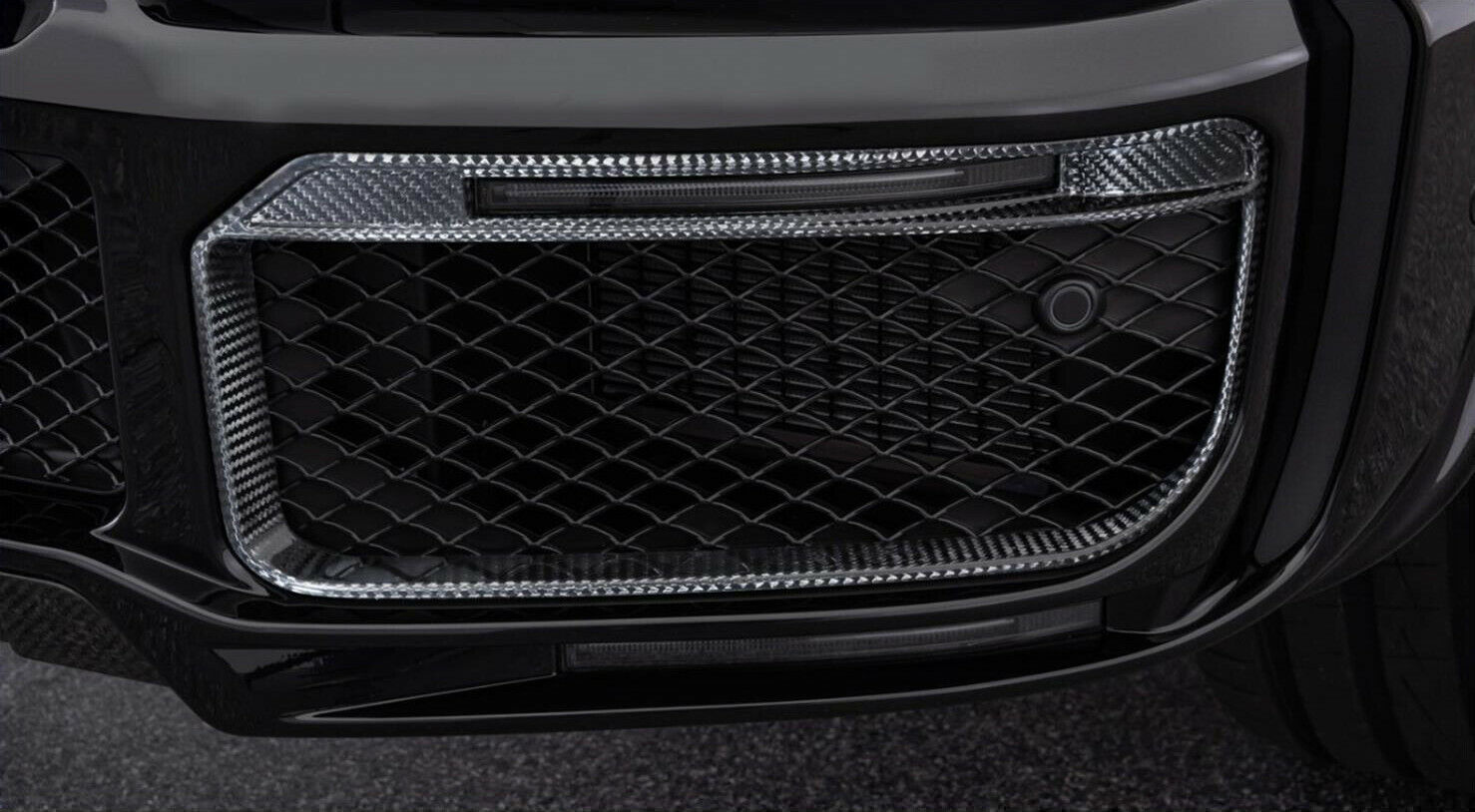 Carbon Front Bumper Inserts with LEDs Widestar Brabus for Mercedes-Benz W463A G-Wagon