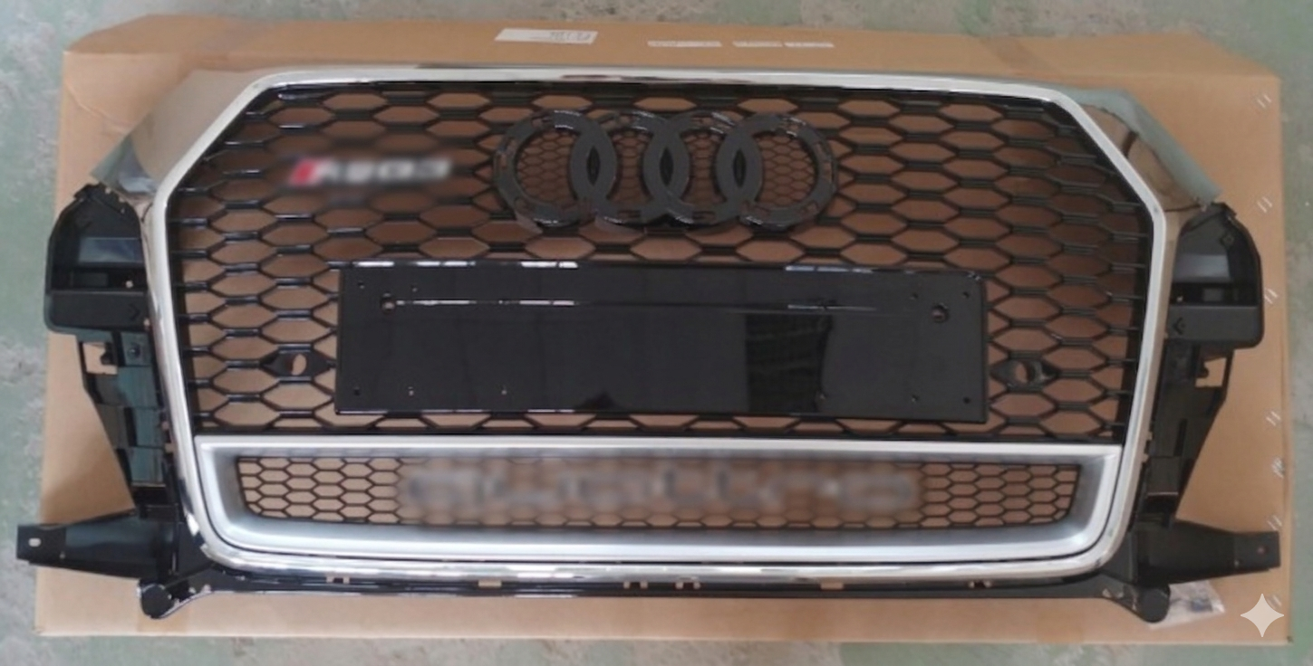 Atrapa grill Audi Q3 8U 2015-2018 po liftingu styl RSQ3 Chrom Quattro