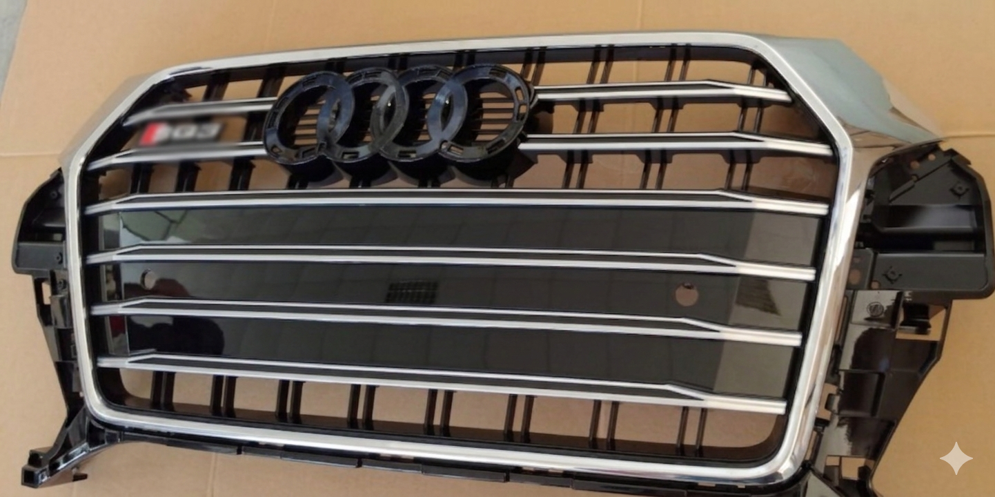 Atrapa grill Audi Q3 8U 2015-2018 po liftingu styl SQ3  Chrom