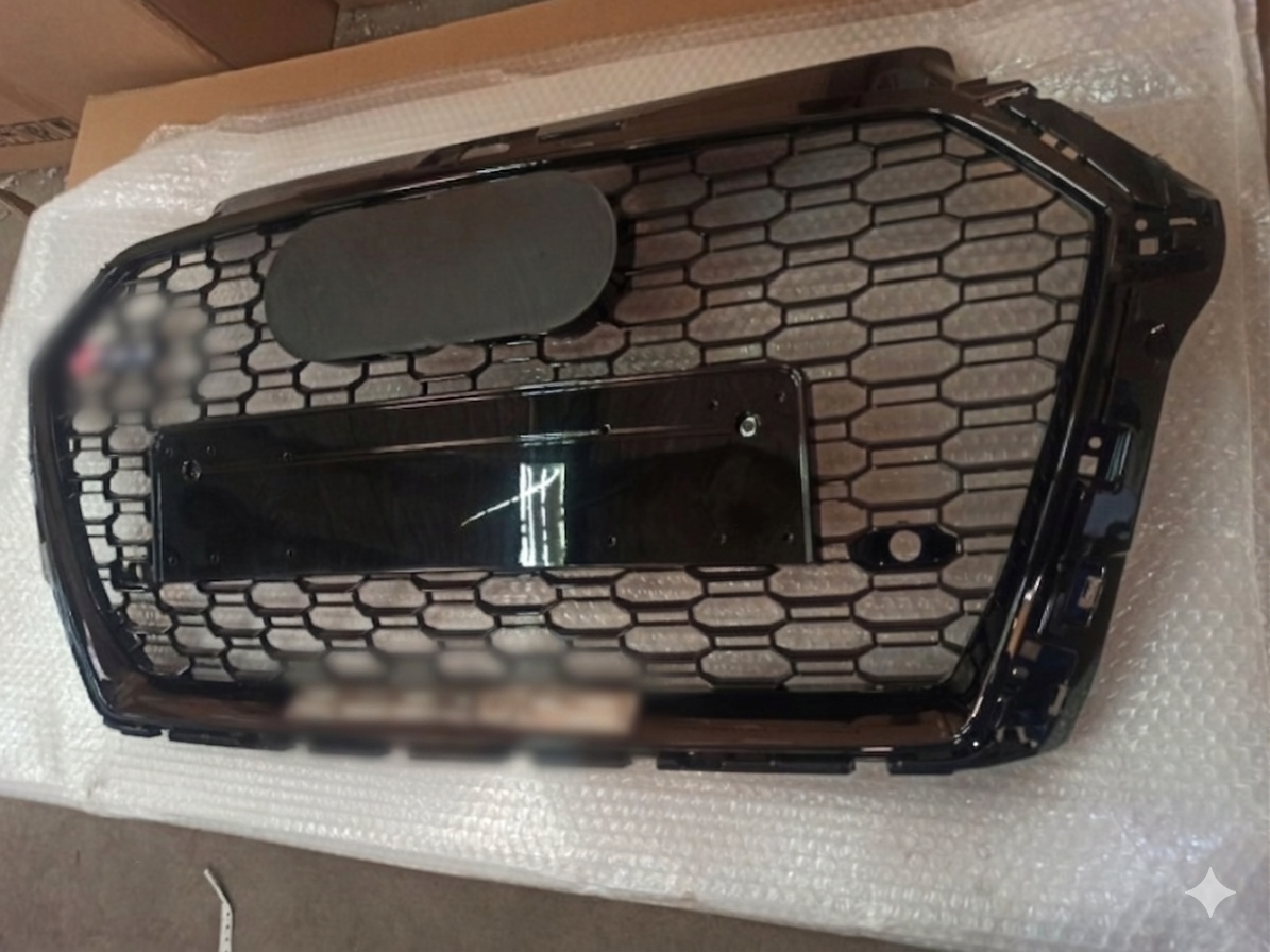 Grill Audi A3 2016+ wzor RS3 czarny połysk quattro
