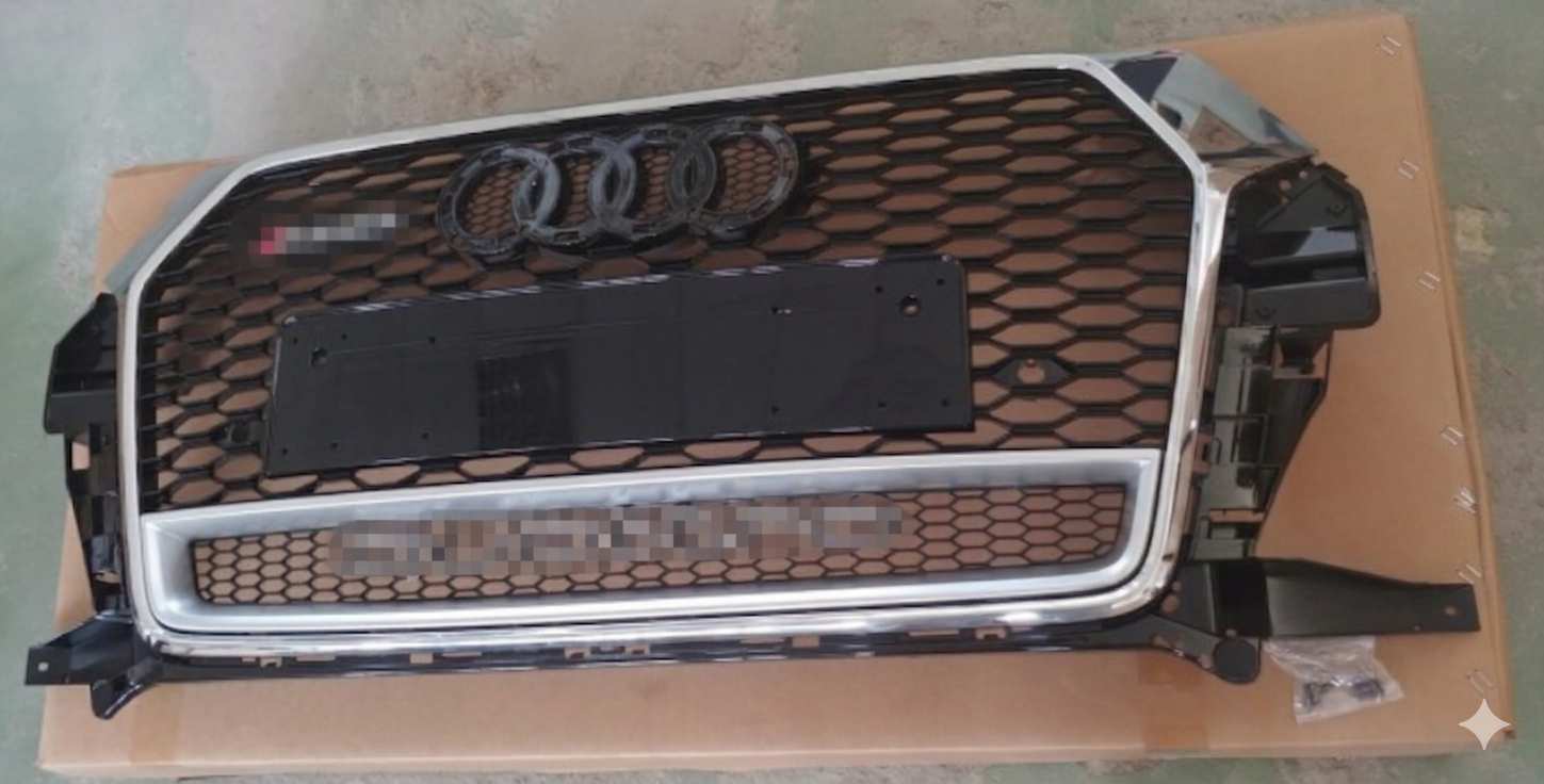 Atrapa grill Audi Q3 8U 2015-2018 po liftingu styl RSQ3 Chrom Quattro