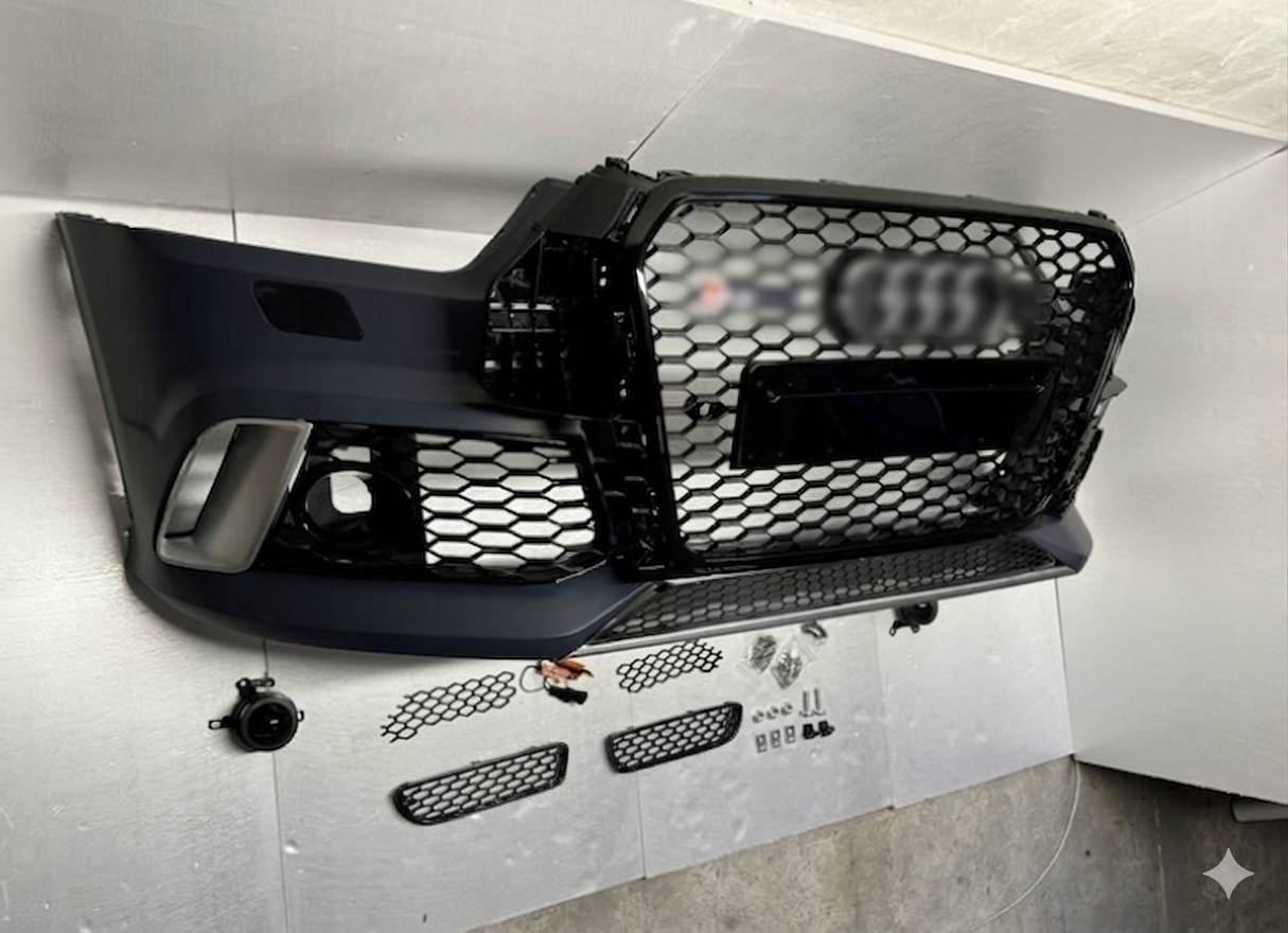 Zderzak Audi Q3 2012-2015 8V HATCHBACK przed liftingiem styl RSQ3 black quattro