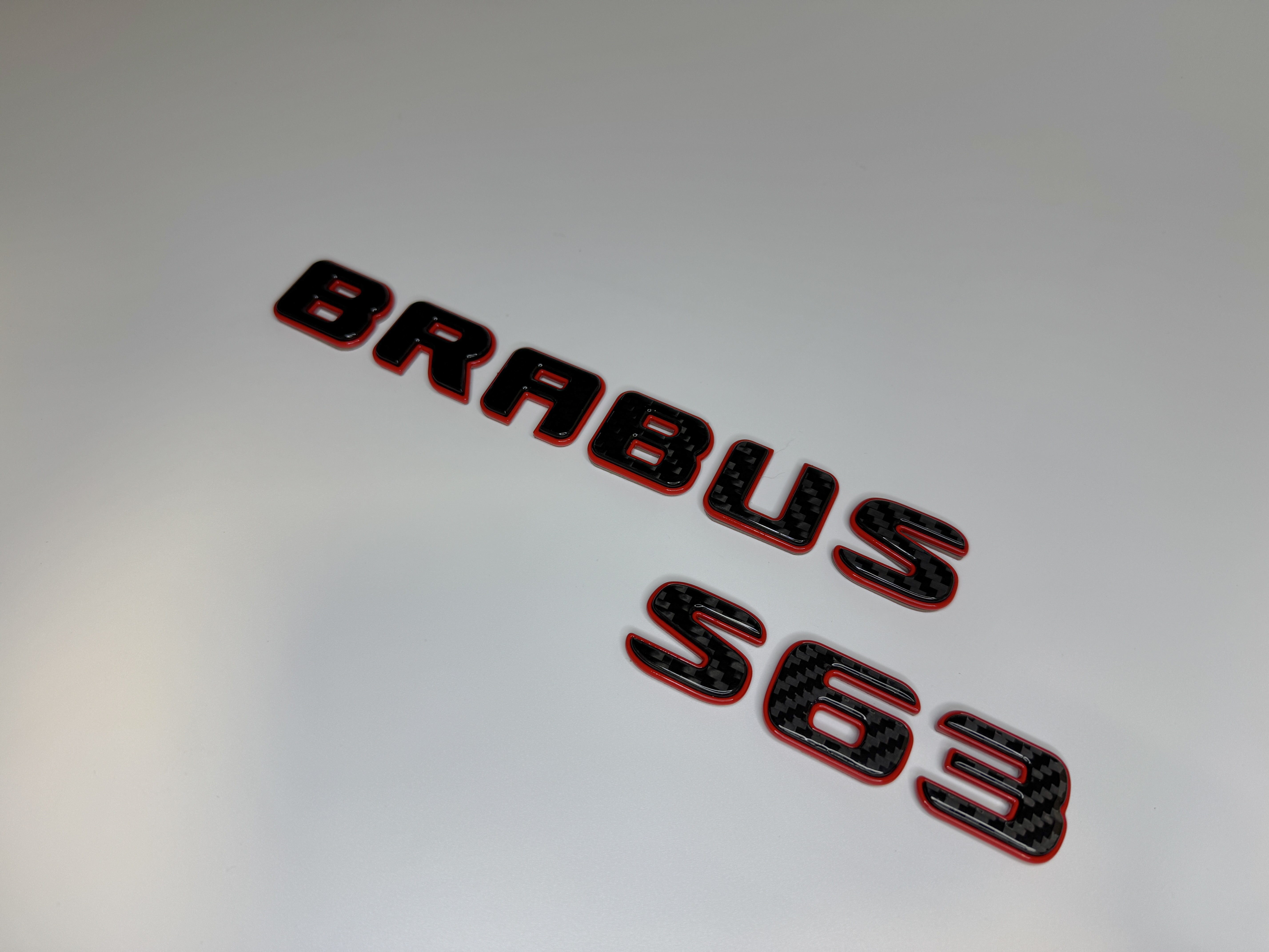 Napis Brabus S63 black red Mercedes-Benz S-klasa