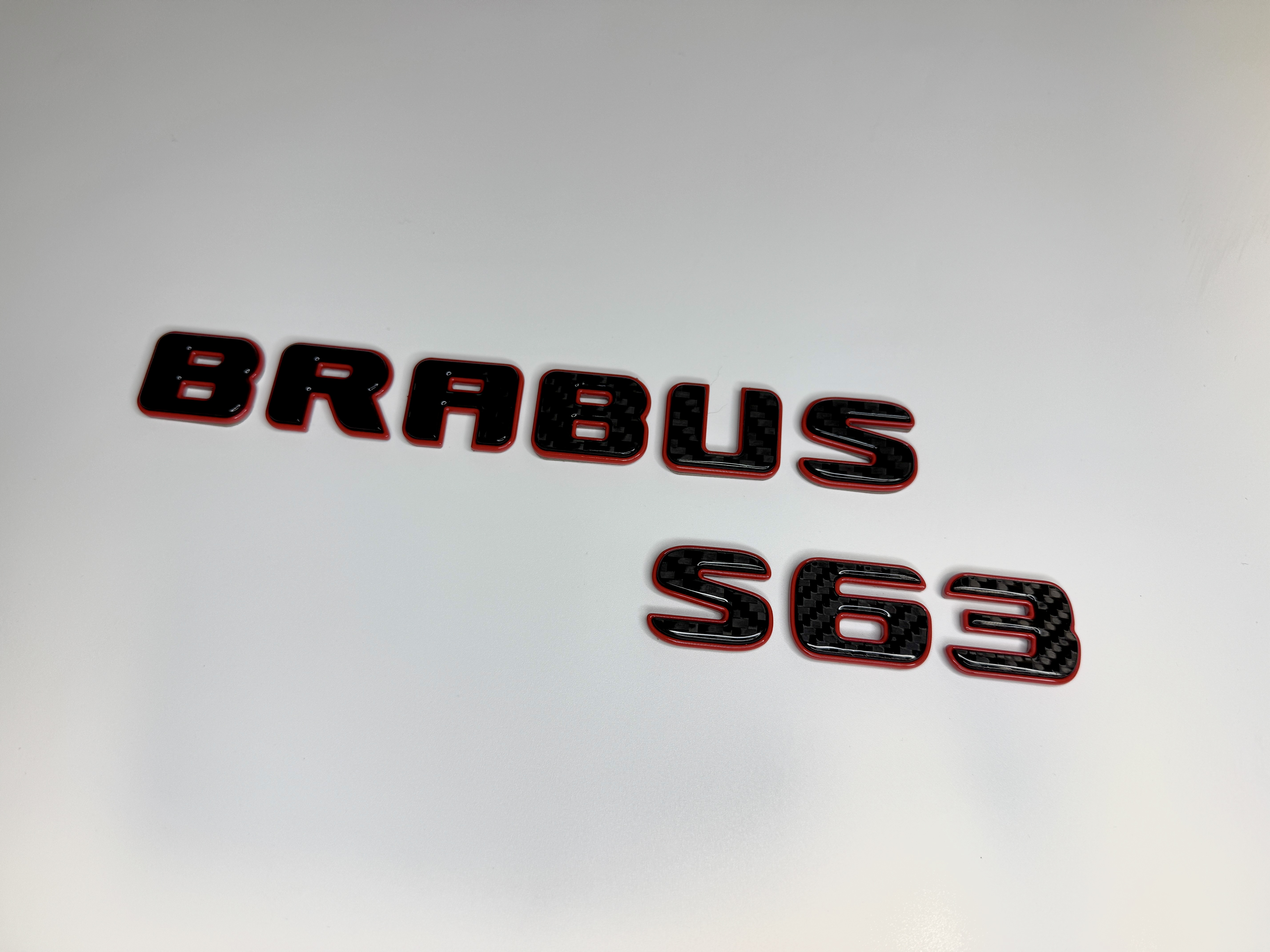 Napis Brabus S63 black red Mercedes-Benz S-klasa