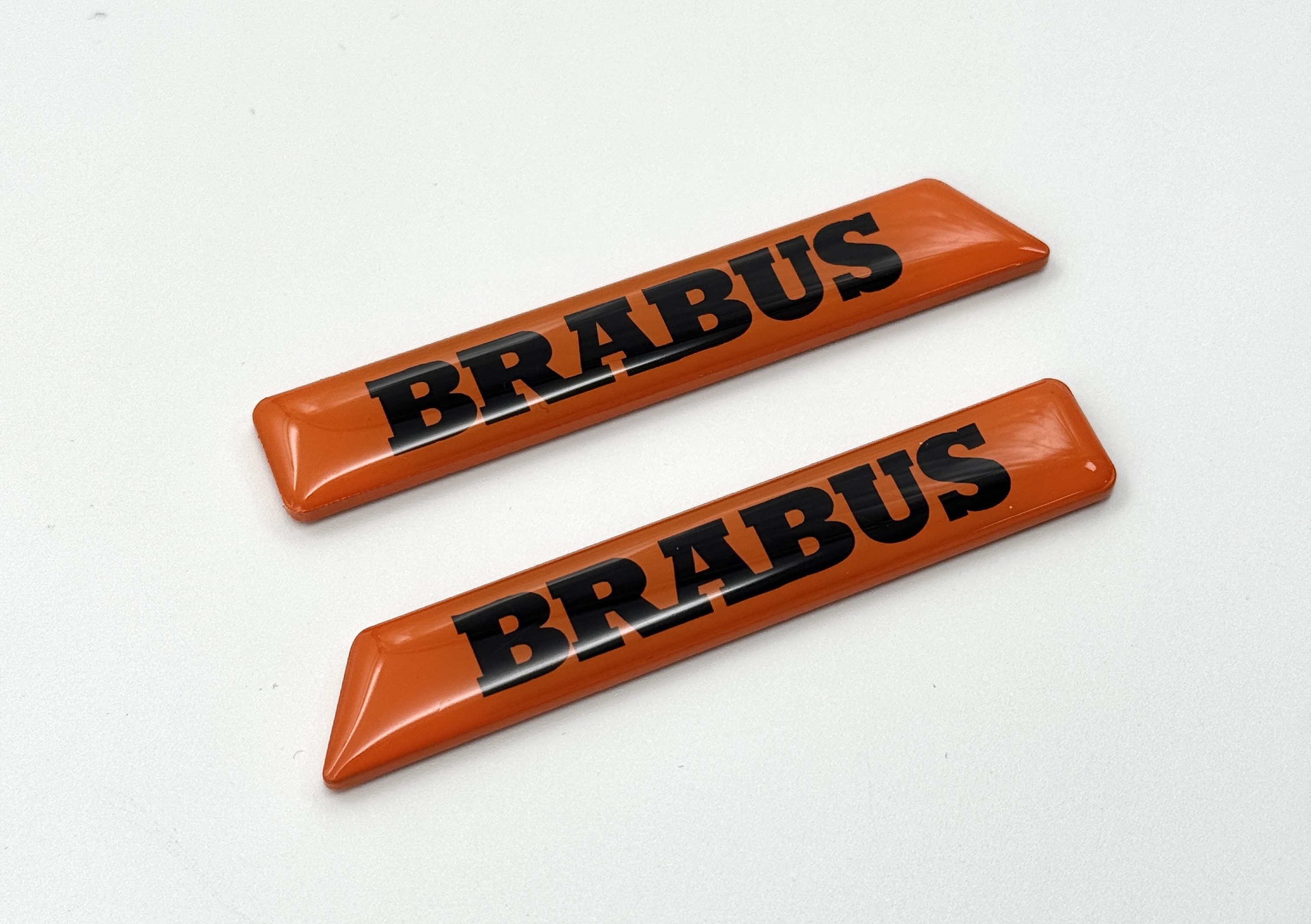 Zestaw emblematów Mercedes-Benz W463A W464 2018-2024 G-klasa styl Brabus orange