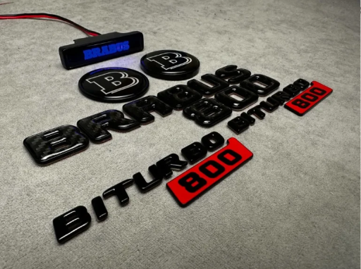 Zestaw emblematów Brabus Rocket 800 z LED do grilla do Mercedesa G 800 G63 G Class W463A W464