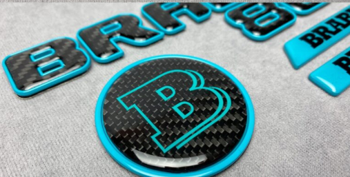 Zestaw emblematów Brabus Rocket 800 blue do Mercedesa W463A W46 G-klasa 2018-2024