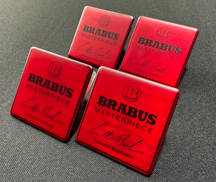 Emblematy foteli Mercedes-Benz G-klasa 2018-2024 Brabus Masterpiece red