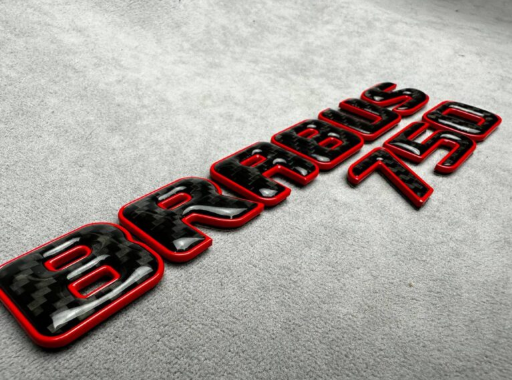 Napis Brabus 750 red i karbon Mercedes-Benz W463A W464 2018-2024 G-klasa