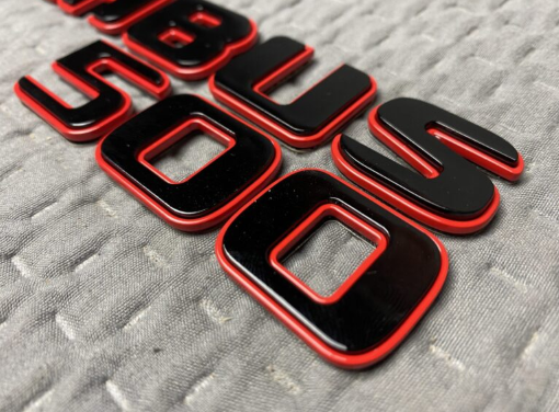 Napis Brabus 500 metal red Mercedes-Benz W463A W464 2018-2024 G-klasa