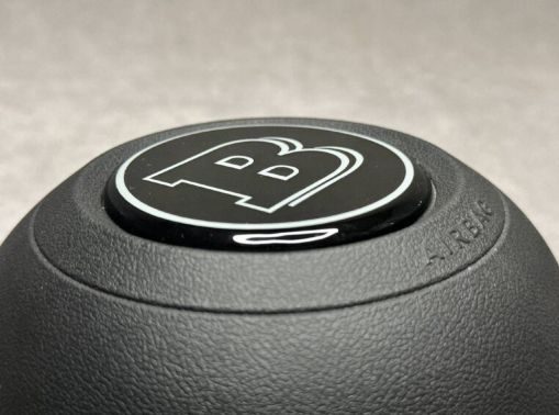 Emblemat kierownicy Mercedes-Benz W223 2020- S-klasa styl Brabus grey&black