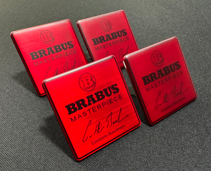 Emblematy foteli Mercedes-Benz G-klasa 2018-2024 Brabus Masterpiece red