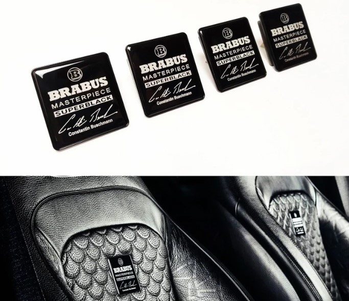 Emblematy foteli Mercedes-Benz G-klasa 2018-2024 Brabus Masterpiece Superblack