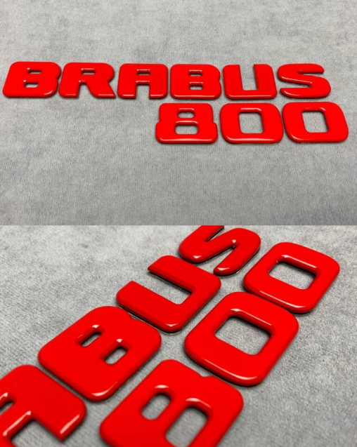 Napis Brabus 800 red Mercedes-Benz W463A W464 2018-2024 G-klasa