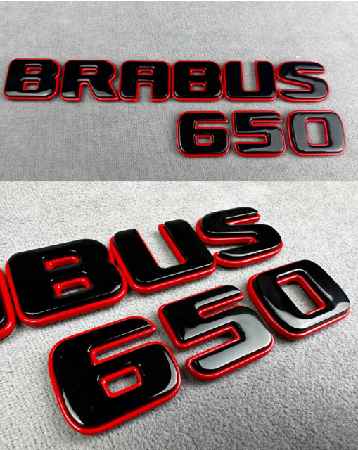 Napis Brabus 650 red&black Mercedes-Benz W463A W464 2018-2024 G-klasa