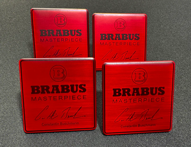 Emblematy foteli Mercedes-Benz G-klasa 2018-2024 Brabus Masterpiece red