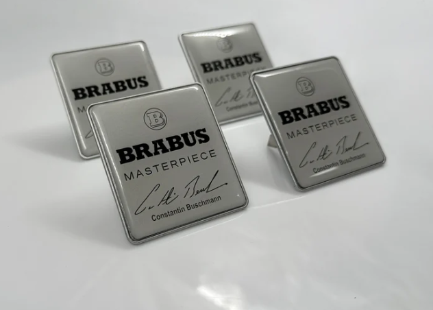 Emblematy foteli Mercedes-Benz G-klasa 2018-2024 Brabus Masterpiece Metal Silver