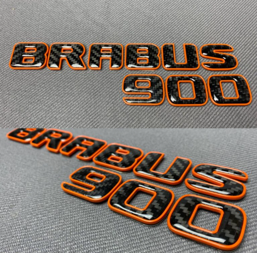 Napis Brabus 900 black orange Mercedes-Benz W463A W464 2018-2024 G-klasa