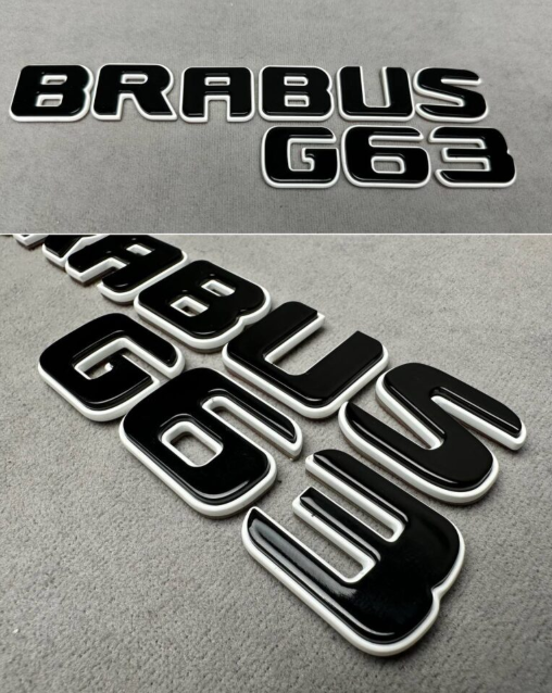 Napis Brabus G63 nardo grey Mercedes-Benz W463 W463A W464 W465 G-klasa