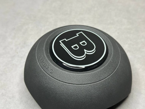 Emblemat kierownicy Mercedes-Benz W223 2020- S-klasa styl Brabus grey&black