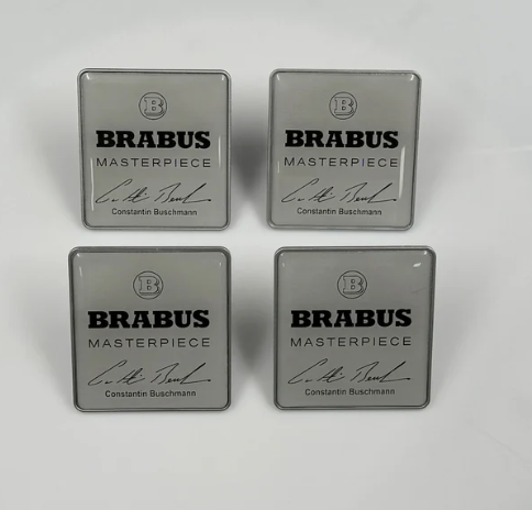 Emblematy foteli Mercedes-Benz G-klasa 2018-2024 Brabus Masterpiece Metal Silver