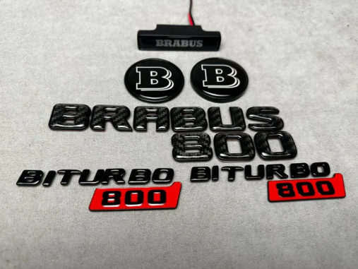 Zestaw emblematów Brabus Rocket 800 z LED do grilla do Mercedesa G 800 G63 G Class W463A W464