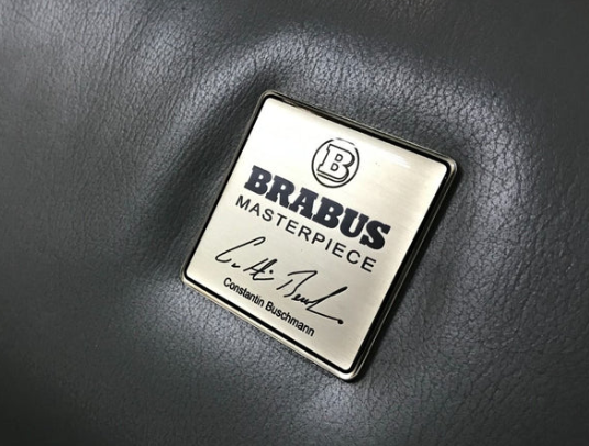 Emblematy foteli Mercedes-Benz G-klasa 2018-2024 Brabus Masterpiece Metal Silver